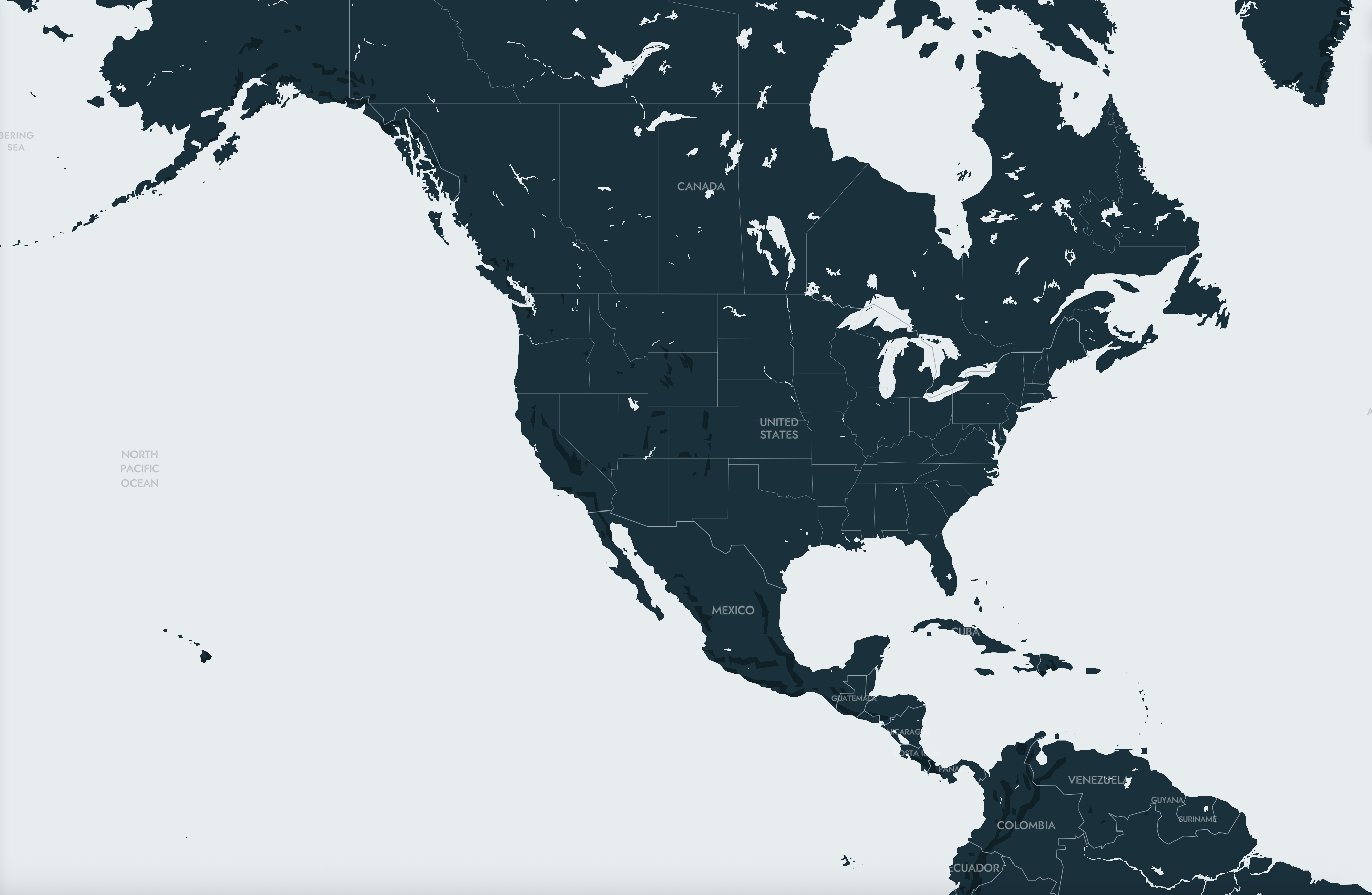 Hotel Equities portfolio map artwork